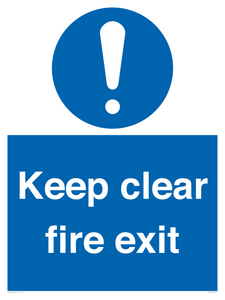 Keep Clear Fire Exit